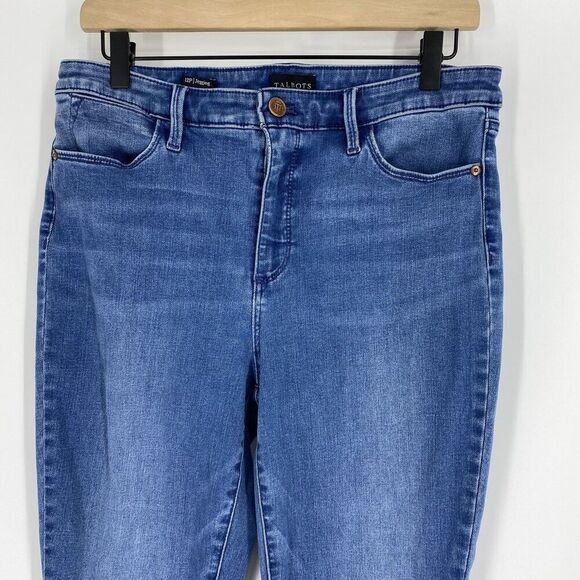 Talbots Jeans Size 12 Petite Blue Flawless High Waist Jegging Ankle Stretch - Picture 2 of 6